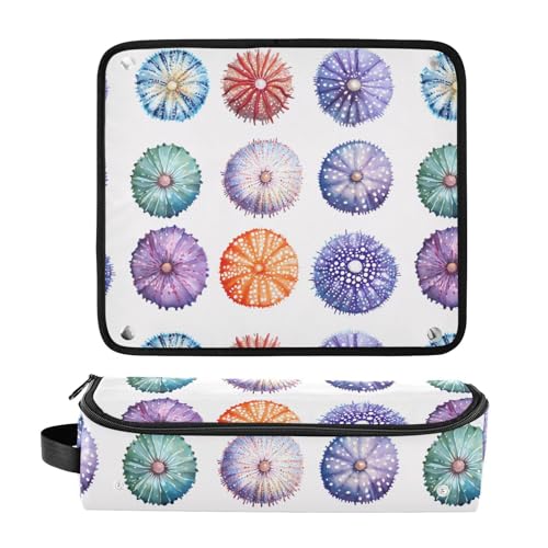 Bolsa de Viaje Art Sea Urchin para Herramientas de Cabello con Almohadilla Resistente al Calor Organizador Portátil para Planchas, Alisadoras y Rizadoras miniatura 3