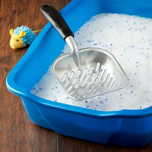 Heavy Duty Cat Litter Scoop - The Slotted Bottom Separates Litter from Clumps Quickly So You Can Move The Rest of Your Busy Day, The Top of Handle Designed with Hole So It Can Be Hung Up for Storage