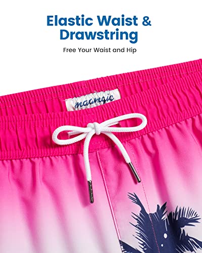 Image of maamgic 5inch Mens Swim Trunks with Compression Liner 2-in-1 Swimming Shorts Stretch Quick Dry with Zipper Pockets