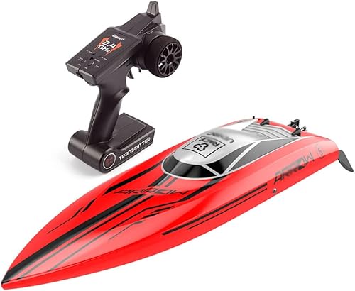 QIYHBVR Barcos a control remoto sin escobillas para piscinas y lagos, 28.0mih de alta velocidad de 30 pulgadas, barco grande de reinicio automático