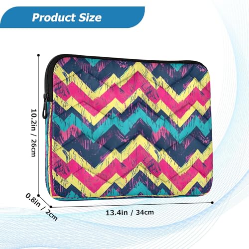 Funda para portátil 13-14 pulgadas con patrón zigzag miniatura 3