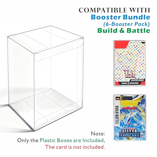 Image of 10PCS Plastic Protector Case For Booster Bundle /Build & Battle Foldable Clear Display Box Plastic Display Case Compatible with Booster Bundle Collectors Cards Protector