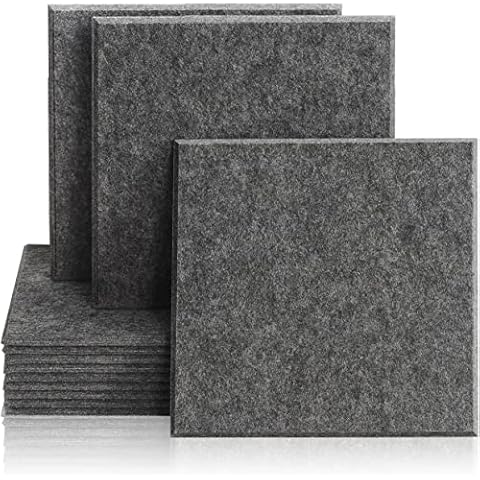12 Pack Acoustic Panel High Density Acoustic Foam Panels 30 x40cm Beveled Edge Tiles Sound Proof Padding,Soundproof Absorption Wall Panels for Recording Room,Offices,Home Wall Decoration Cover