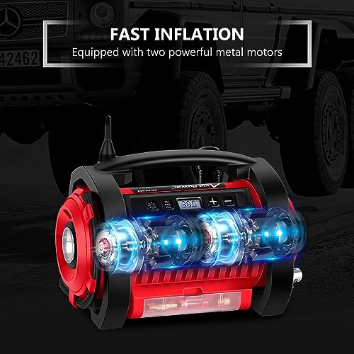 Avid Power ACAP322 Tire Inflator Portable Air Compressor, 12V Dc / 120V Ac Car Tire Pump thumb #1