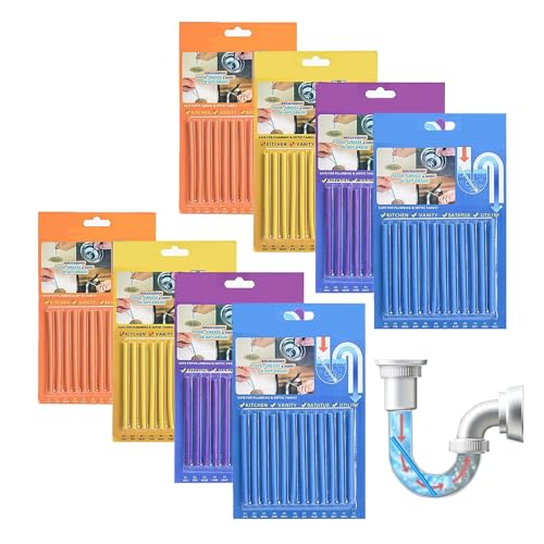 GERUI 96 Deodoranti per tubi di drenaggio, Deodorizzazione Universale, Wc, fogna, Cucina, Lavello, Vasca da bagno, Asta di pulizia per tubi di drenaggio