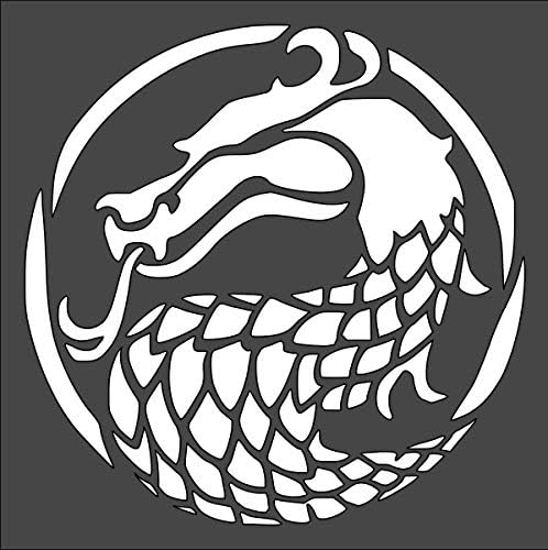 Dragon Logo Stencil Reusable Sturdy Flexible Clear Plastic 1-5.5x5.5 in Arts and Crafts Material Scrapbooking for Airbrush Painting Drawing