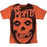 Men's The Misfits Stencil Skull Big Print Subway T-shirt, Large