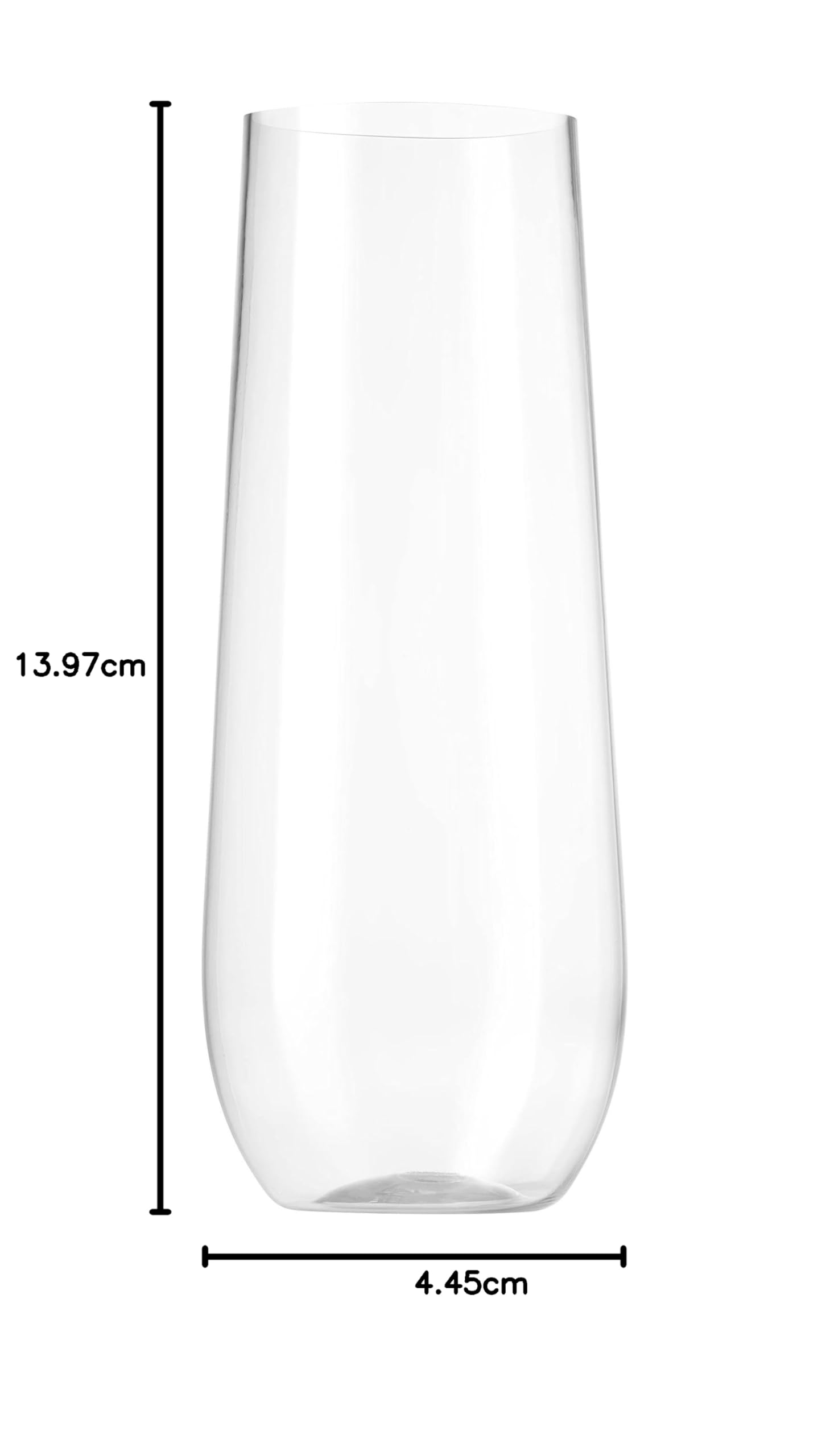 Munfix 36 Paquete sin pie de plástico desechable champaña Flautas 9 oz de plástico Transparente tostando los vidrios inastillables reciclable y sin bpa