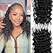 Feather Human Hair Crochet Bundles Knotless Deep Loose Wave Extensions Lightweight Micro Twists Pre Separated Crochet Hair For Braiding Curly 16Inch 120g 100Strands