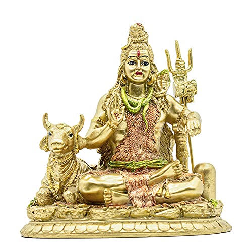 Hindu God Lord Shiva Nandi - India God Idol Shiva Figure- Indian Home Mandir Pooja Item Ganpati Murti Puja Product Altar Yoga Meditation Room Decor Diwali Gifts