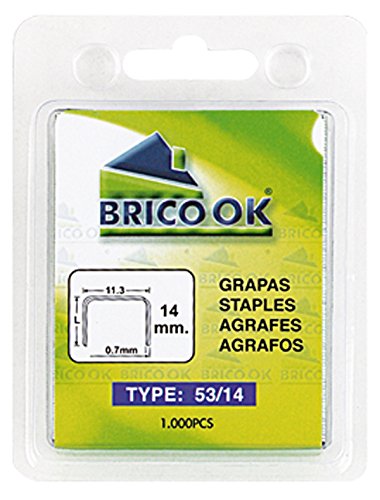 Standard Staples 53 Blister 1000 Brico OK 8 mm