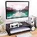immagine 1RFIVER Supporto per Monitor di Legno Tavolino PC con Supporto per Smartphone iPad e Gestione dei Cavi Nero CM1002