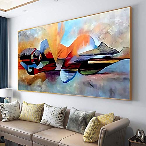 Toile Mur Art Bouddha KEBIA pour habiller un grand mur vide de salon avec une déco zen 60x120