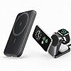 Anker 621 MagGo Power Bank, Cargador Magnético Portátil 5000 mAh Prime 25W Qi2.2-Certificado Tamaño Palma 3 en 1 Cargador Plegable MagSafe 1