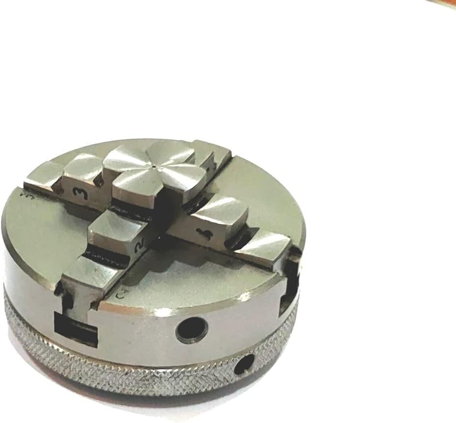 A.D. International 65mm Self Centering Chucks- M14 X 1 for Rotary Tables & Lathe Machine Tools (65 mm- 4 Jaws Self Centering Chuck with Back Plate)