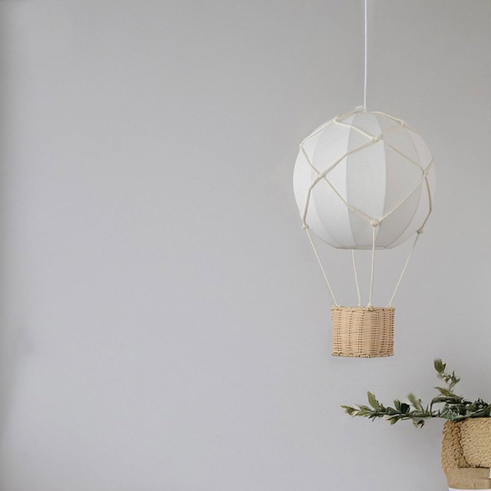Lampadario per cameretta dei Bambini Montessori Decorazione Semplice e Creativa per la testiera della Camera da Letto di Bambine e Bambini, a Forma di Mongolfiera