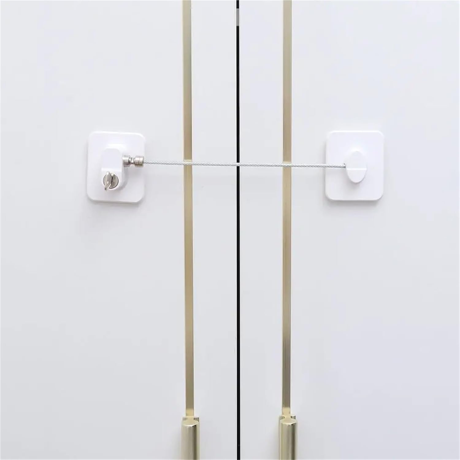 Drawers Cabinet Locks Digital Password Lock with Metal Key 1Pcs(White-Key Lock)