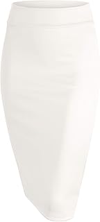 Made By Johnny Womens Slim Fit Midi Pencil Skirt - Made in USA