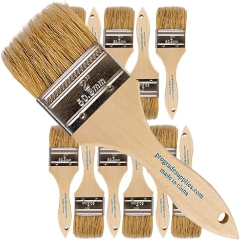 Pro Grade 12-Pack 2 Inch Chip Paint Brushes Cover