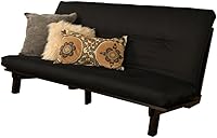 Vista 9 de Kodiak Furniture Carson - Juego de marco de futón y colchón de tamaño matrimonial, marco de futón de madera con acabado marrón Java con colchón