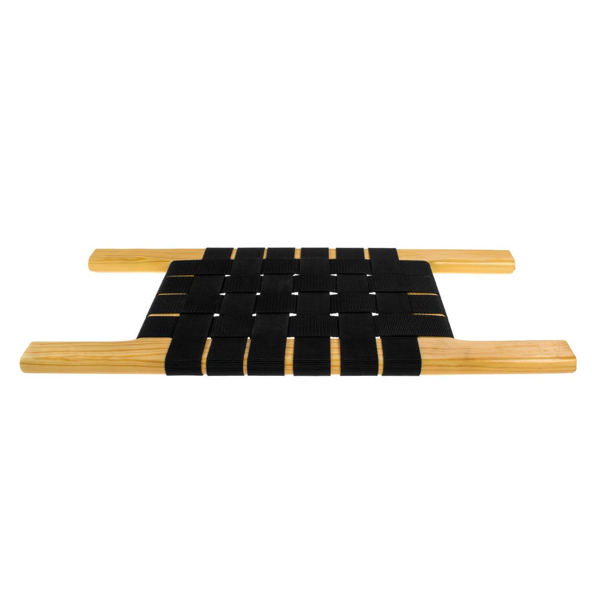 Kanu Sitz Seat Bank aus Kiefernholz Rear John Paddle - Gurtbandsitz Kanusitz mit Gurtflecht für Canoe Kanu Gurtflechtsitz (Kiefernholz, 62x25,5cm)