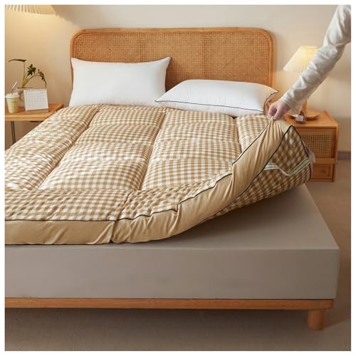 Tapis de sol japonais multicolore design gain de place pour chambres d'amis et appartements Marron élégant 90 x 200 cm Parfait pour la décoration intérieure et les intérieurs modernes