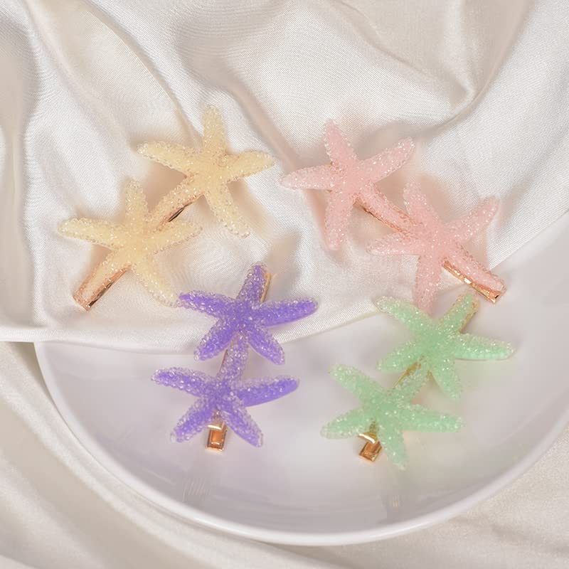 Miniatura 2 de 4 pinzas para el pelo de sirena con estrella de mar para mujeres y niñas, pasadores de pelo de estrella de mar para niñas, accesorios para el