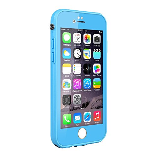 iPhone 6S Waterproof Case, Pandawell Slim Thin Light Dust Proof Snowproof Shockproof Case Full Body Protective Cover for Apple iPhone 6 / iPhone 6S 4.7 inch - Blue
