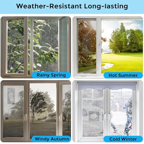 Image of VIVNITS Mosquito Net Repair Tape 4 In x 79 In (10CM x 200CM), Self Adhesive Window Screen Mesh Roll, Peel and Stick Patch for Torn Holes, Durable Fiberglass Insect Screen (10 CM)