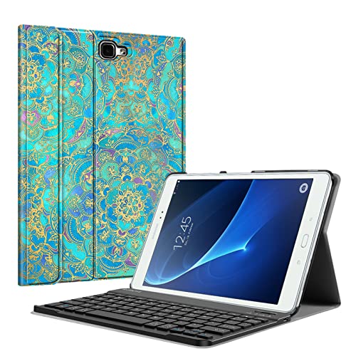 Fintie Keyboard Case for Samsung Galaxy Tab A 10.1(2016 NO S Pen Version),Slim Lightweight Stand Cover w/Magnetically Detachable Wireless Bluetooth Keyboard, Shades of Blue