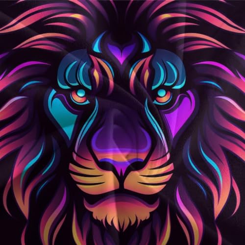 Housse de couette king size lion en microfibre supérieure