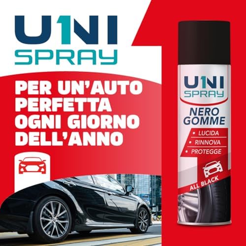 Black Rubber Spray, Duratante Effetto Umido 500 ml - 1 Pezzo