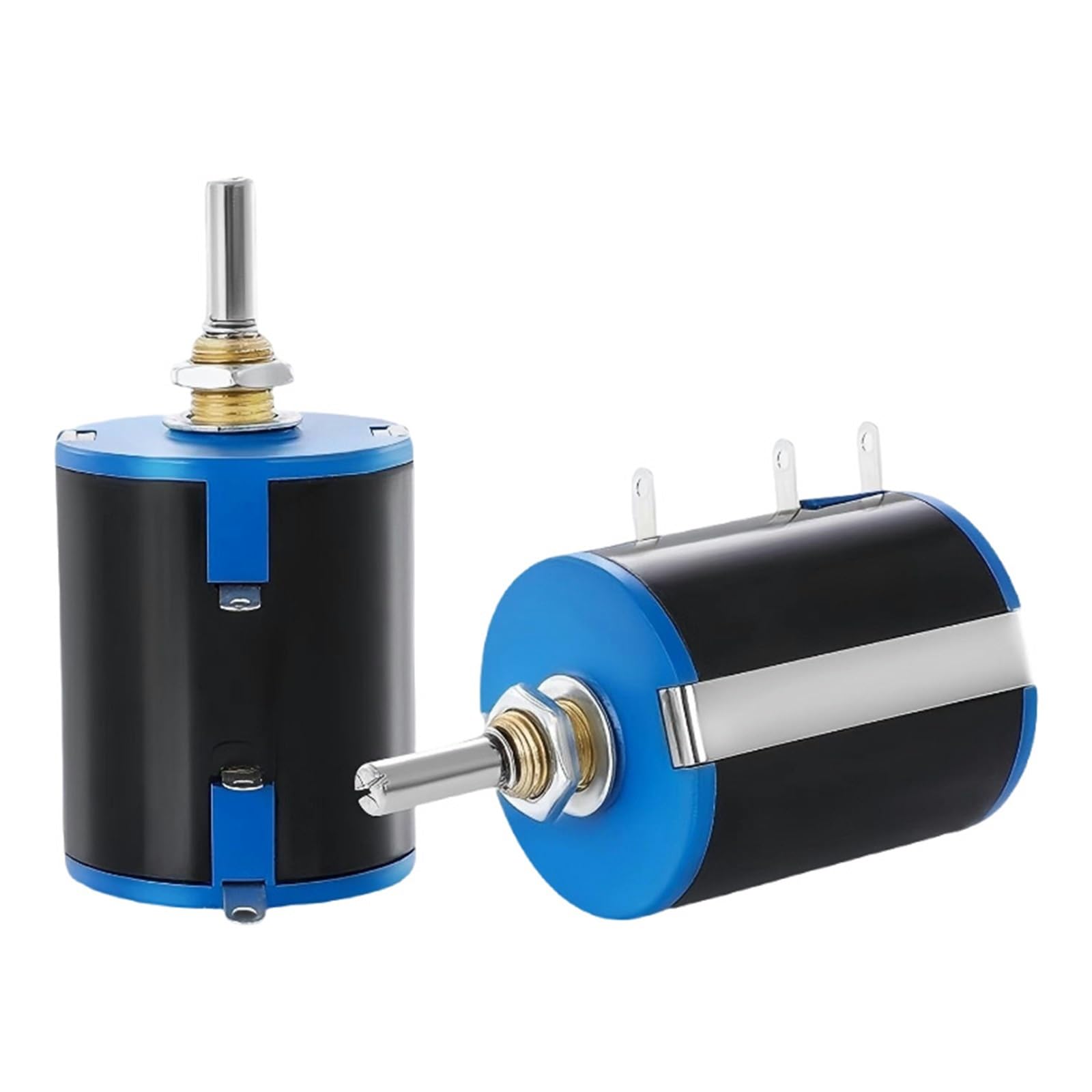 potenziometro a filo avvolto, WXD4-23 Potenziometro rotativo a filo avvolto multigiro 10Kohm 3W - Reostato di controllo albero da 6mm （1 pz(10K)
