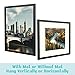 Frametory, 16x20 Black Picture Frame - Display Pictures 11x14 Photo with Mat - Wide Molding (16x20, Black)