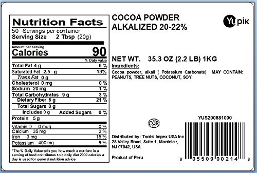 Miniatura 2 de Yupik Polvo, cacao alcalinizado, 2.2 lb