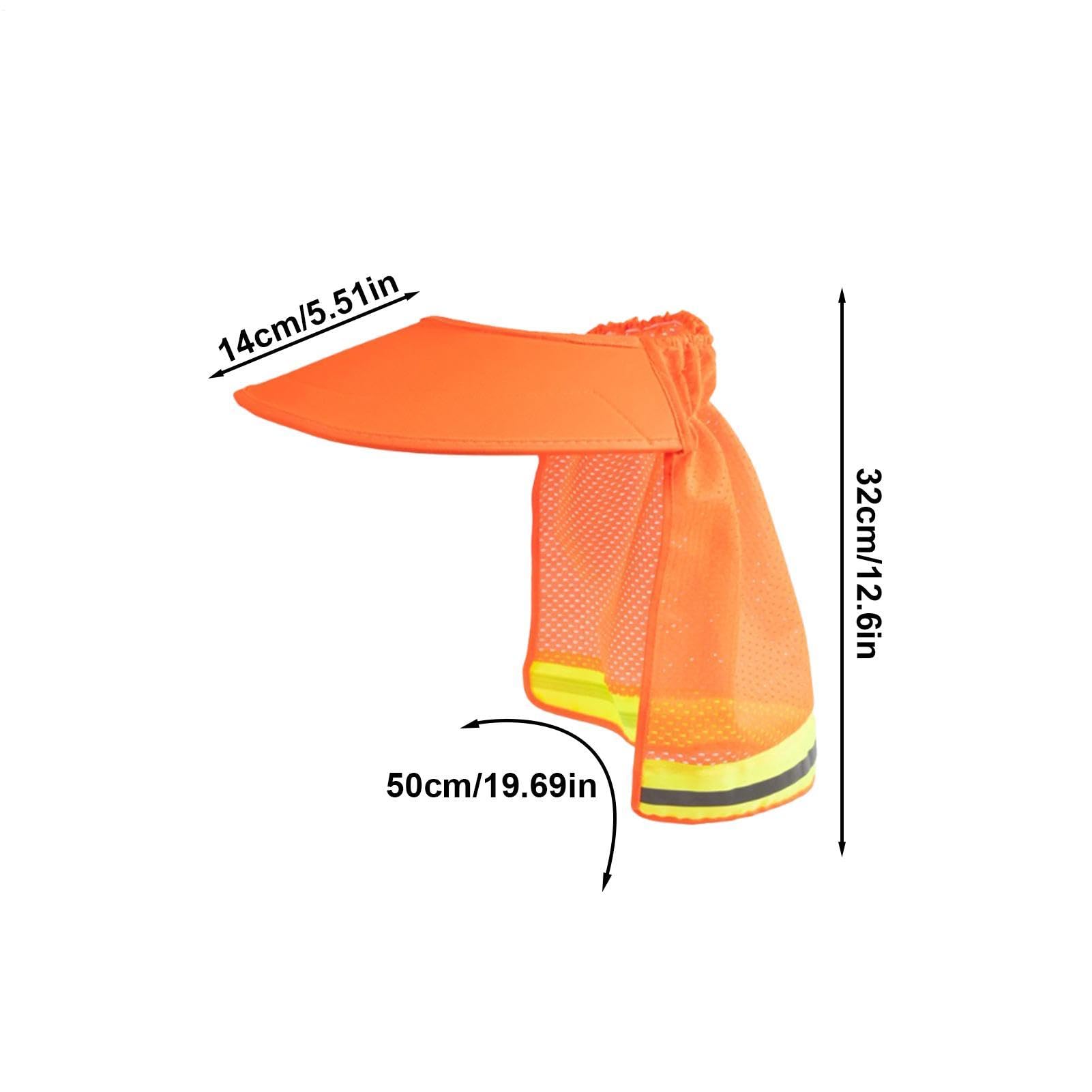 Parasol pour Casque De Sécurité, Parasol en Maille À Bord Complet avec Bande Réfléchissante, pour Chantier De Construction Extérieur Et Extérieur À Long Terme, Haute Visibilité