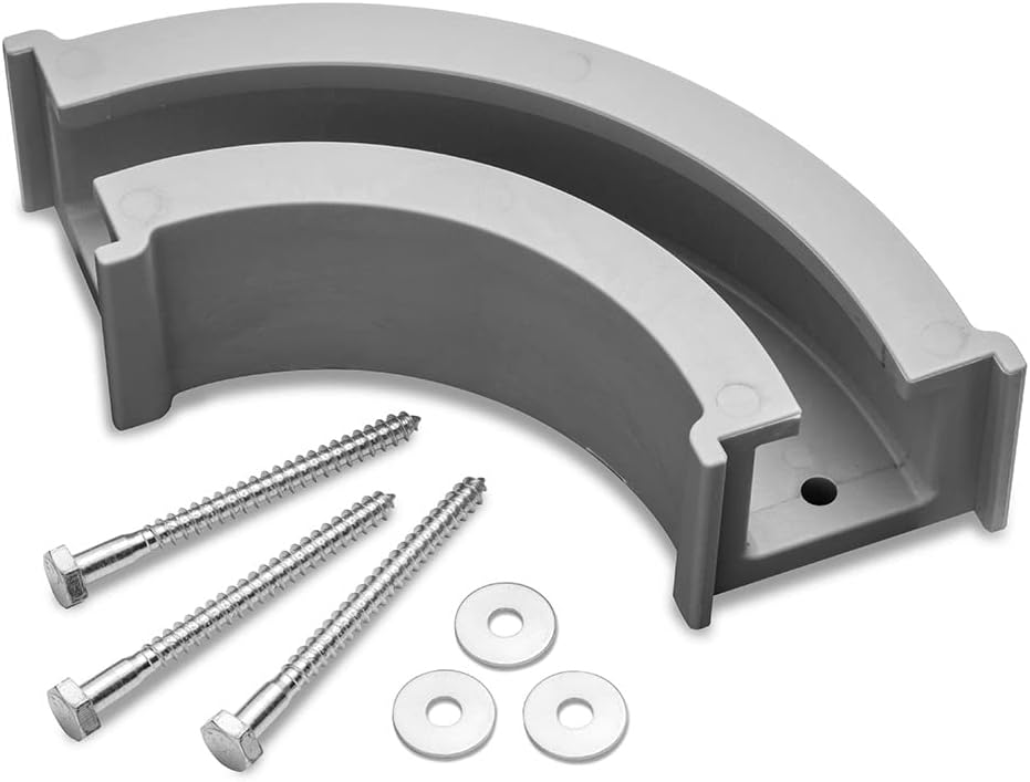 Rockler 90° Curve for Ceiling Track System - PVC Ceiling Mounted Track Connector for Hose & Cord Management, Curved Ceiling Track Accessory for Workshop Organization & Overhead Routing