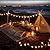 BLIATLUS 60FT Solar String Lights Outdoor Waterproof with Remote Control Solar Patio Lights 15+2 shatterproof LED Bulbs for Porch Garden Market Bistro Patio Backyard Fence