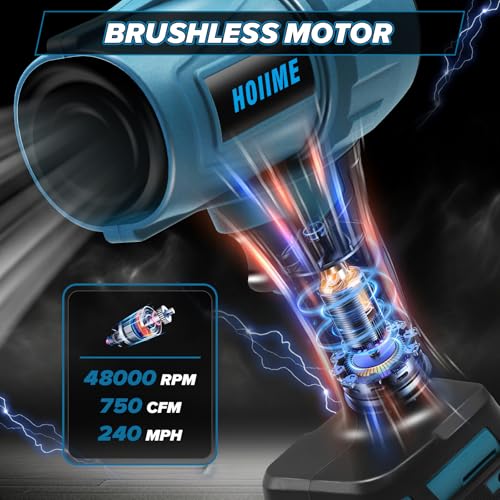 Cordless Blower, 550km/H Leaf Blower, Brushless Motor, Stepless Speed Control, Compatible with Maki TA 18V BL, Battery Not Included - Image 4