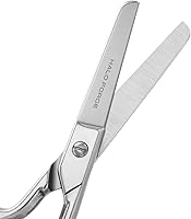 Vista 2 de Tijeras de costura de punta redonda: pequeñas tijeras de tela pequeñas afiladas de seguridad, tijeras de acero inoxidable de plata de 4.75 pulgadas