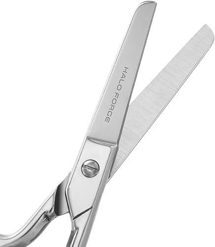 Miniatura 2 de Tijeras de costura de punta redonda pequeñas tijeras de tela pequeñas afiladas de seguridad, tijeras de acero inoxidable de plata de 4.75 pulgadas