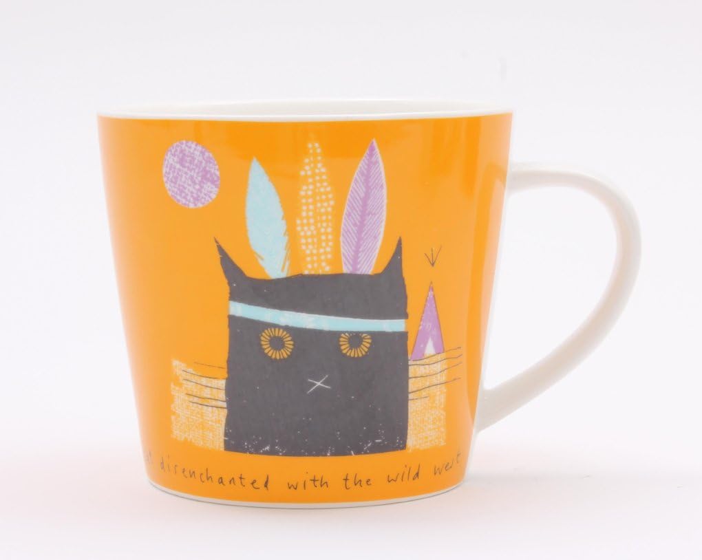 Jane Ormes Wild WEST Mug, Ceramic, Multi-Colour, 10x10x9 cm