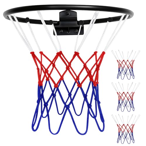 3 pièces de petit filet de basketball, filet de remplacement de basketball, filet de remplacement de mini panier de basket, pour paniers de 20-26 cm, filet de...