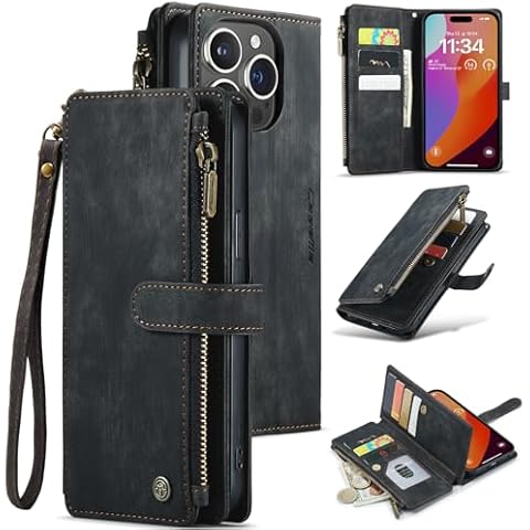 Étui Portefeuille UEEBAI pour iPhone 16 Pro Cover