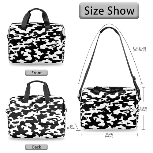 Bolsa para laptop 16 pulgadas negra y blanca impermeable miniatura 5