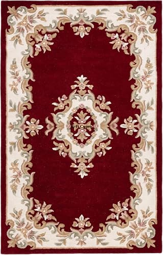 Image of 8x12 Ft Wool Tufted Carpet - Extra Large Handmade Wool Rug for Spacious Bedrooms & Living Rooms