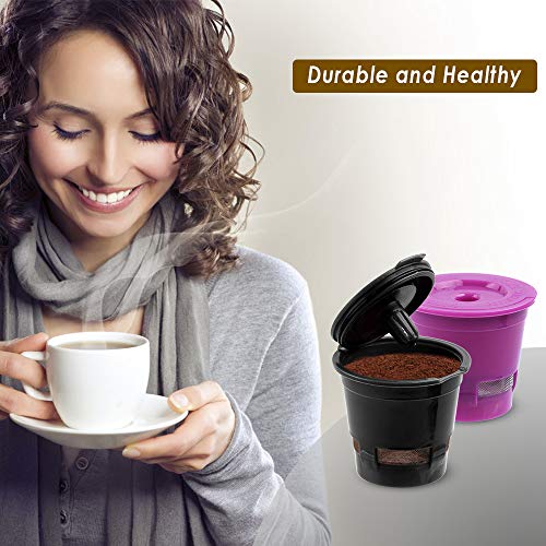 CHULUX 4-Pack Reusable Mesh Coffee Filter for Single Cup Coffee Maker,Universal Refillable Ground Coffee Cup - Thumbnail 3