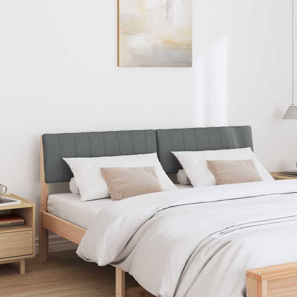 Cabecero de cama tapizado 160 x 14 x 78,5 cm madera maciza de pino gris oscuro moderno cojín de pared diseño duradero para dormitorios y habitaciones de invitados