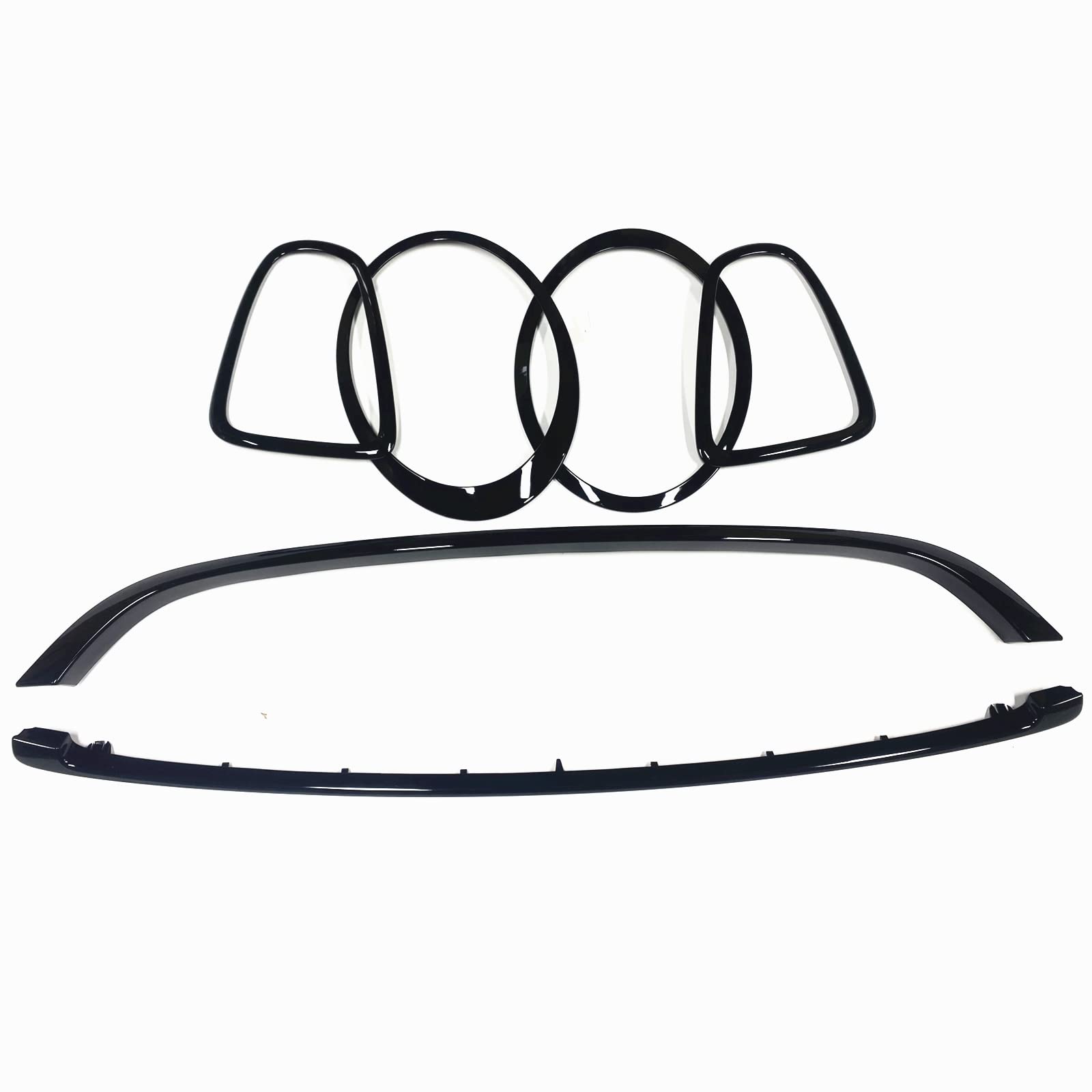 Cubierta de parrilla delantera + cubierta de cejas F+R para Mini R55/R56/R57 JCW