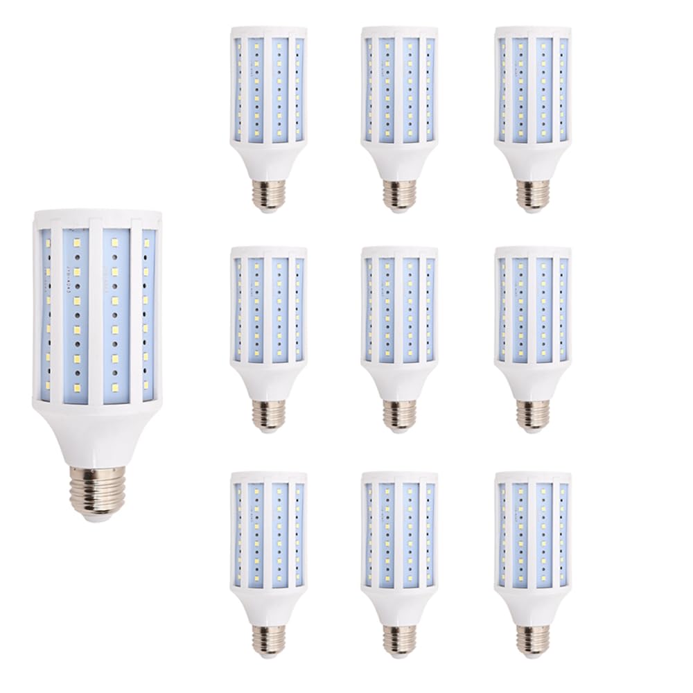Paquete de 10 bombillas LED de maíz E27, bombilla de maíz de ahorro de energía de alta potencia de 25 W, luz cálida de 3000 K, bombilla LED superbrillante de 2500 lúmenes para iluminación inter